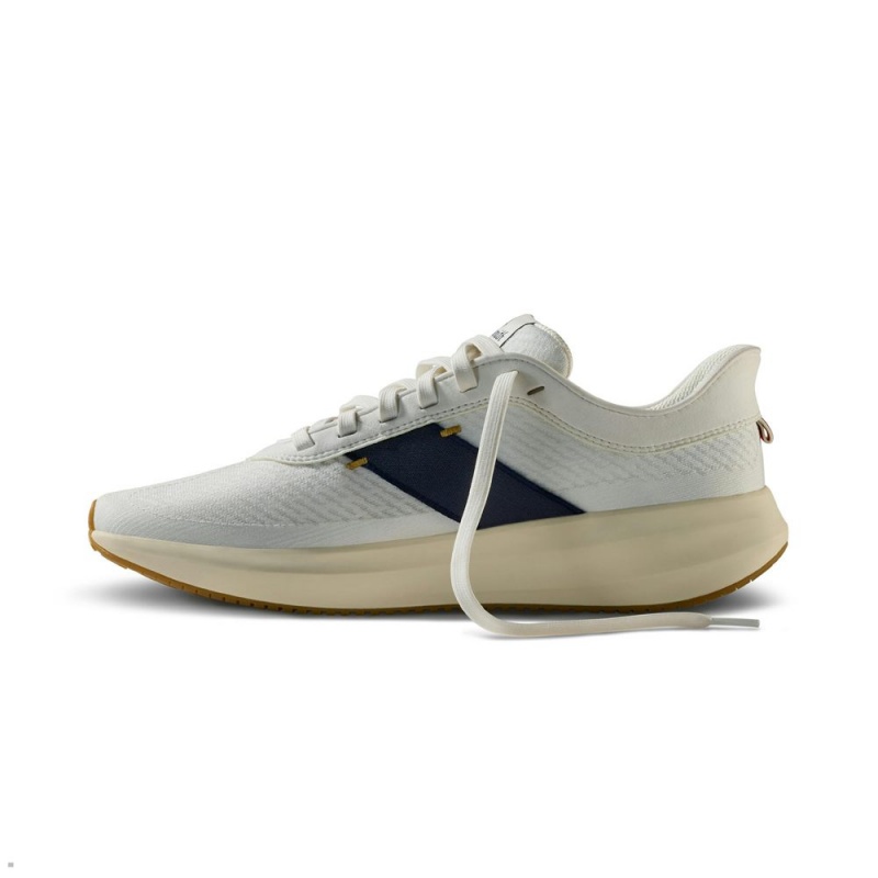 White Navy Tracksmith Eliot Runner Men's Shoes | VWIEU-2473