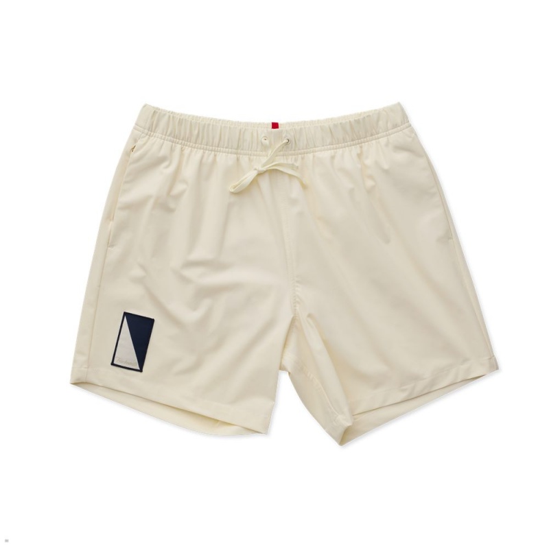 White Navy Tracksmith Run Cannonball Run Men\'s Shorts | CHJMY-7315