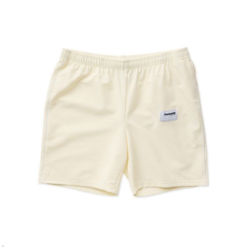 White Tracksmith Bislett Men\'s Shorts | GPYRS-6410