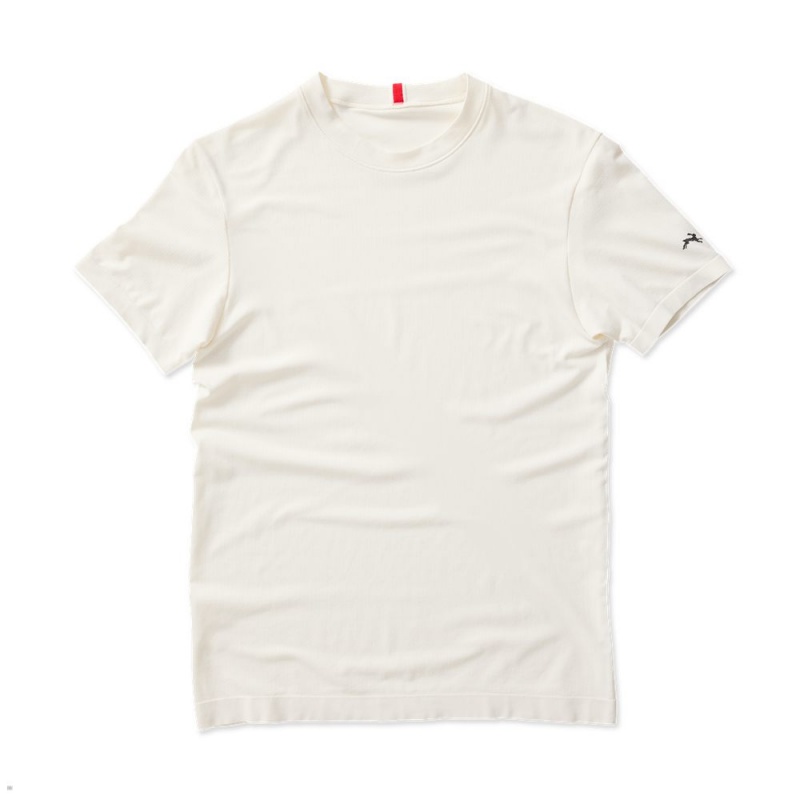 White Tracksmith Cambridge Men\'s Tee | KDSZL-8374