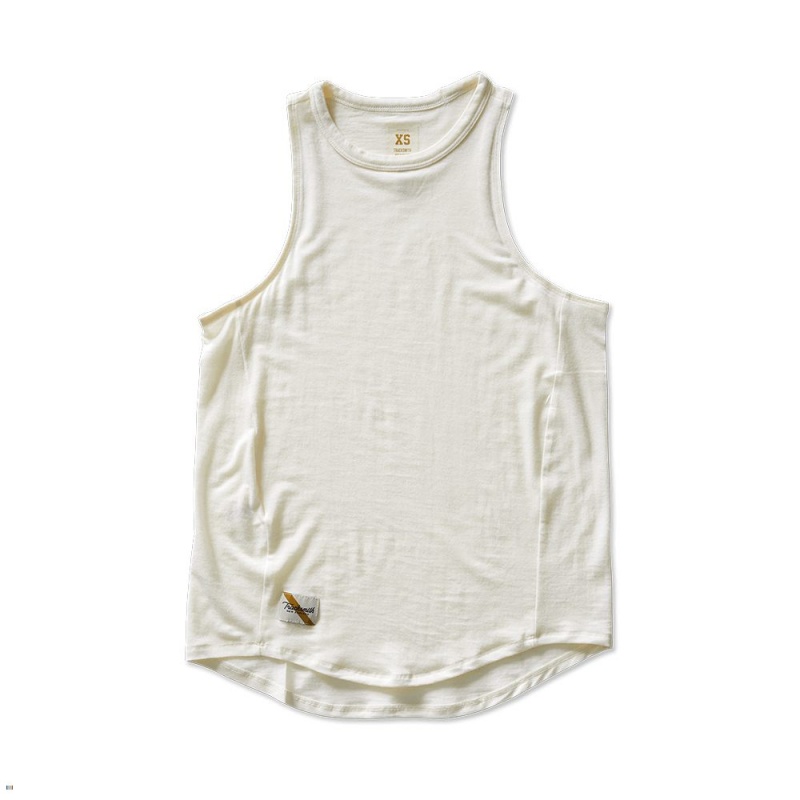 White Tracksmith Harrier Women\'s Tank | TDNVE-2170