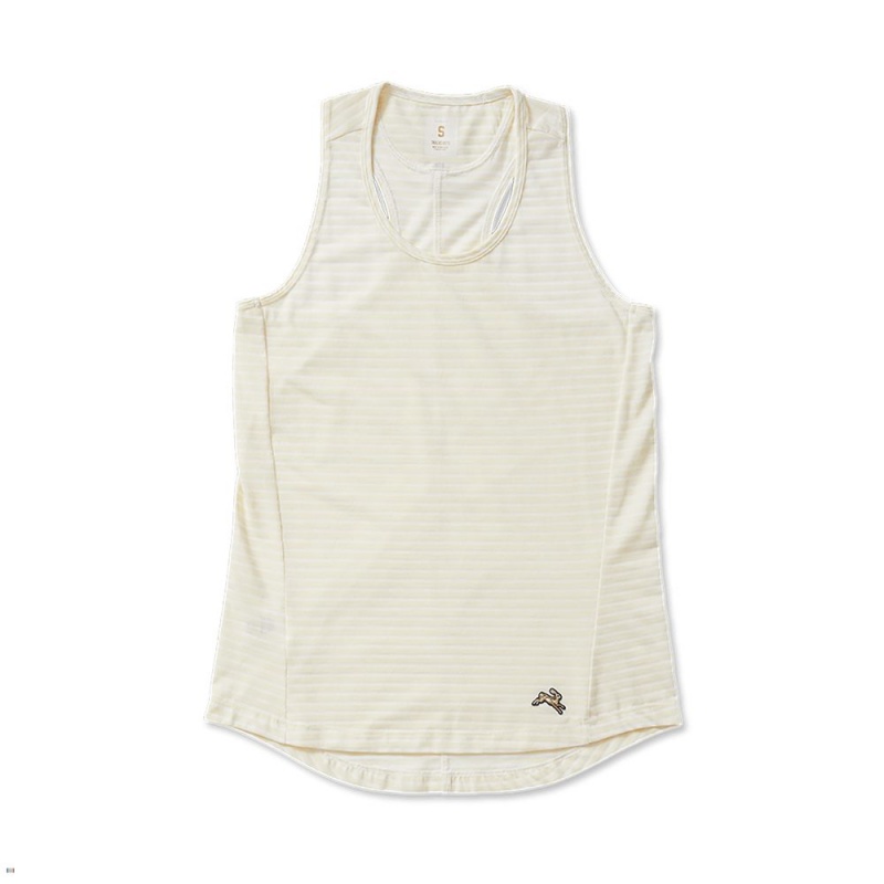 White Tracksmith Horizon Women\'s Tank | NVHAD-3254