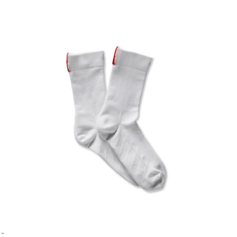 White Tracksmith Speed Crew Sock | BGWAV-7895