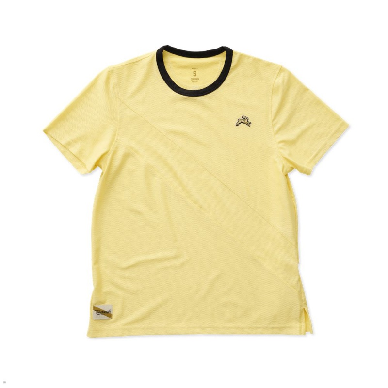 Yellow Tracksmith Van Cortlandt Women\'s Tee | DXQIC-0845